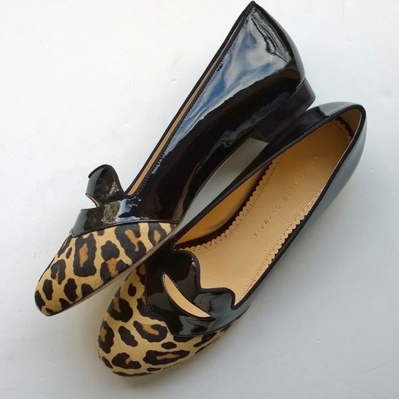 Charlotte Olympia bisoux patent leather and pony skin flats - Picture 15 of 16